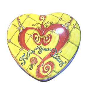 Brighton Heart Shaped Box Jewelry Keepsake Gift Metal Tin Empty Container 5.5”